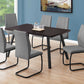 Cappuccino Black Metal Dining Table-366050