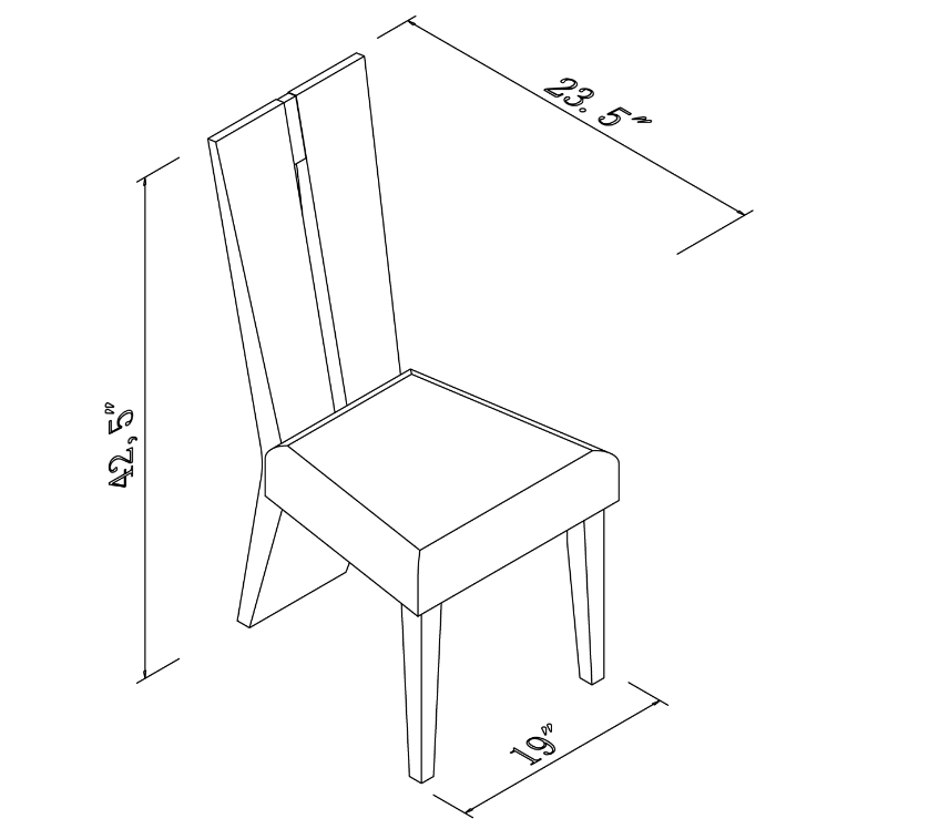 Set Of 2 Gray Alder Ladder Back Dining Chairs- 366217