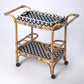 Blue And White Rattan Bar Cart-388948