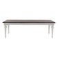 White And Dark Brown Rustic Modern Farmhouse 94" Dining Table- 397669