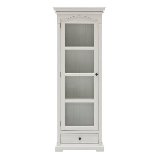Traditional White And Glass Door Storage Cabinet- 397833