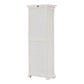 Traditional White And Glass Door Storage Cabinet- 397833