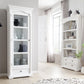 Traditional White And Glass Door Storage Cabinet- 397833