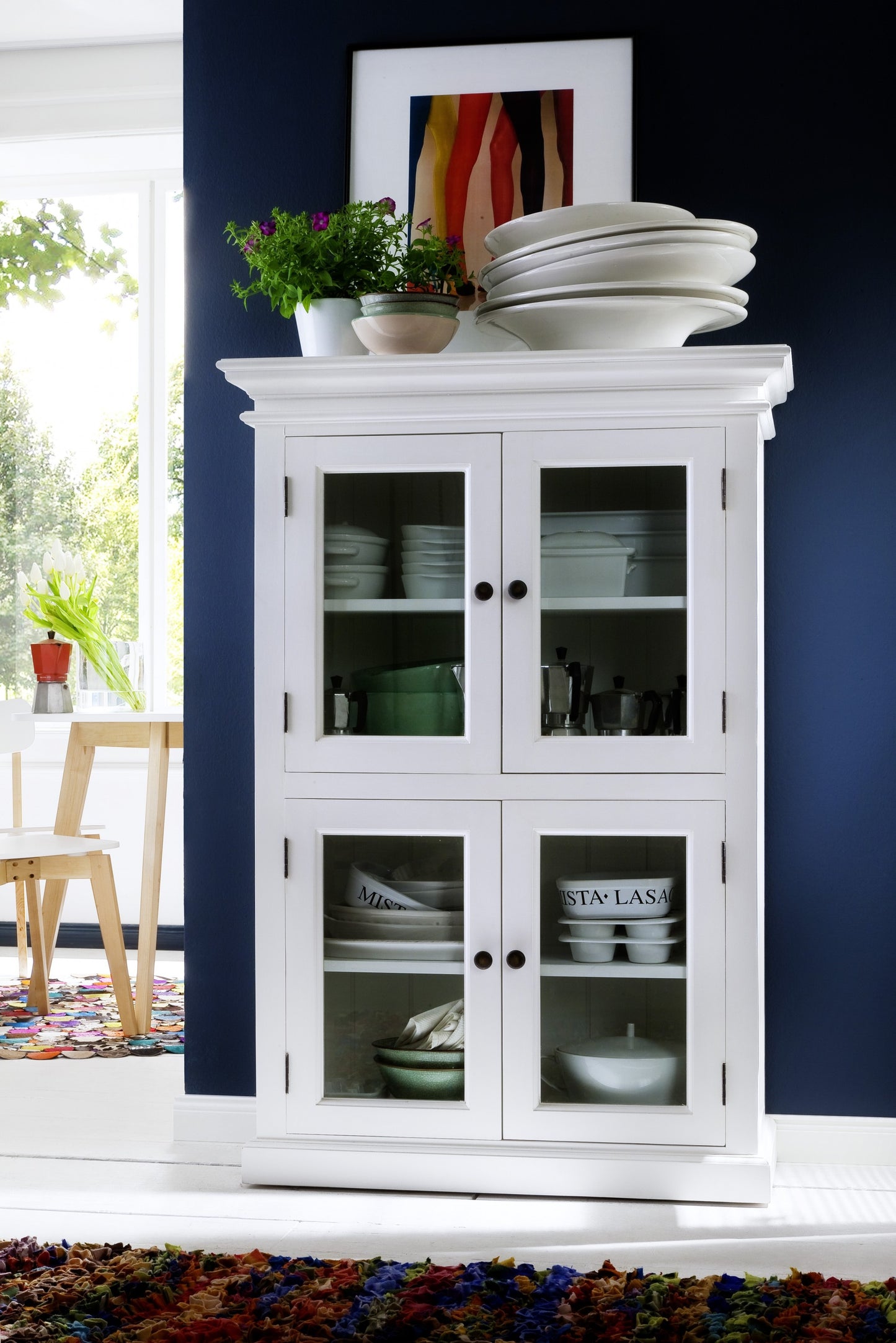 Classic White Two Level Storage Cabinet- 397840