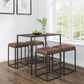 Modern Geo Brown And Walnut Five Piece Bar Set-400724