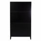 Rustic Black And Light Bamboo Tall Buffet Cabinet- 401704