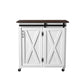 Leshire Barn-Door Kitchen Cart- 402556