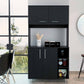 Modern Black Kitchen Cabinet With Two Storage Shelves- 403765