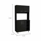 Modern Black Kitchen Cabinet With Two Storage Shelves- 403765