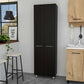 78" Modern Black Pantry Cabinet With Two Full Size Doors- 403768