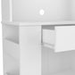 White Pantry Cabinet With Two Door Panels And Side Open Shelves-473314