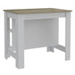 Modern White And Light Oak Kitchen Island- 477872