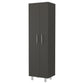 Black Wengue / White Particle Board Norway Broom Closet Pantry- 479258