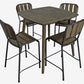 Cole 5-Piece Counter Table Set with 36" Reclaimed Wood Square Table and 4 Chairs-489553