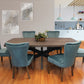 Felix 7-Piece Dining Set With 82" Dining Table And 6 Teal Velvet Chairs - 489560