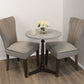 Sheridan 3-Piece Dining Set With 24" Stone Top Table, Gray And 2 Mink Chairs - 489569