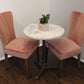 Sheridan 3-Piece Dining Set With 24" Stone Top Table, Ivory And 2 Blush Chairs - 489573