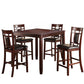 Swish Cashew Wood 5 Pieces Counter Height Dining Set In Brown - BM167134