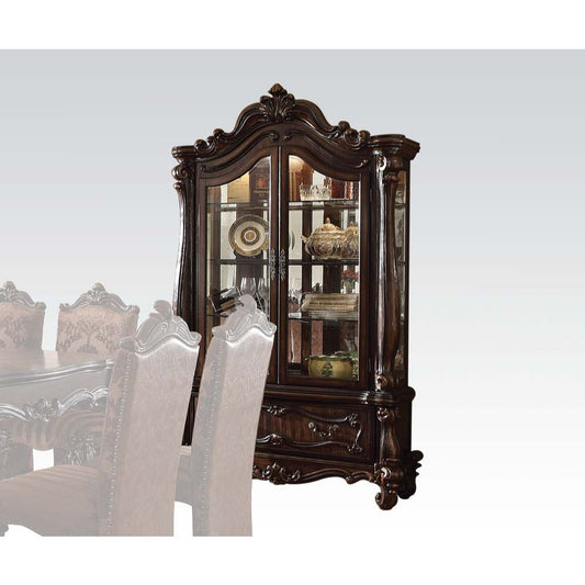 Versailles Curio Cabinet, Cherry Oak (1Set/2Ctn) - 61158