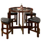 Crystal Cove I Quaint Virile 5 Piece Counter Height Table Set, Dark Walnut - BM138063