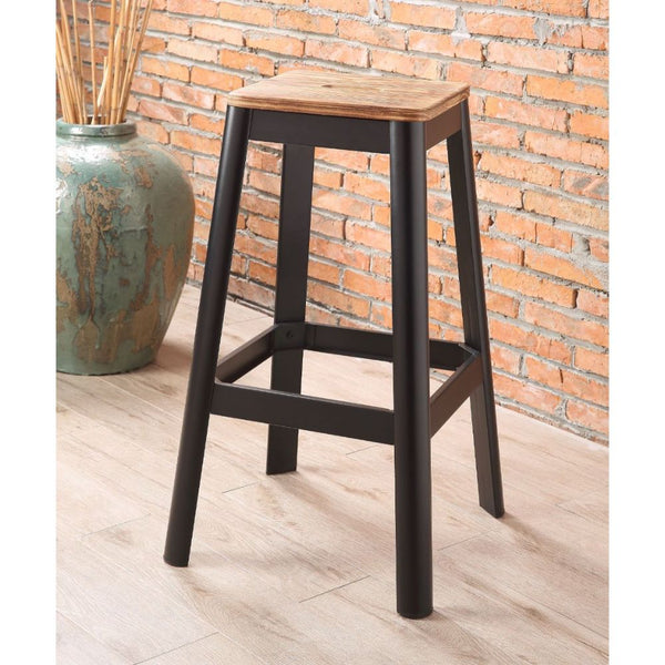Jacotte Bar Stool (1Pc), Natural & Black, 30 Seat Height -72332
