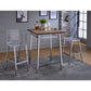 Nadie Bar Table, Oak & Chrome - 72595