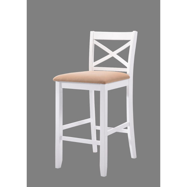 Tobie Bar Chair (Set-2), Fabric & White, 30 Seat Height - 96722