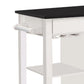Kitchen Cart With Wooden Top, Black & White - BM163663