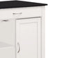 Kitchen Cart With Wooden Top, Black & White - BM163663