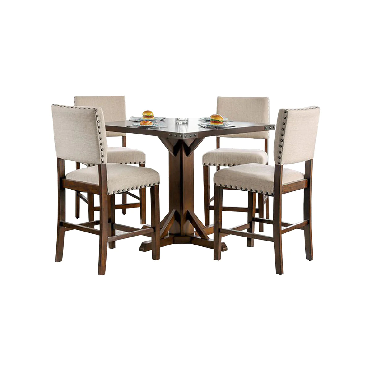 Glenbrook Brown Cherry And Ivory Counter Height Dining Table - BM123551