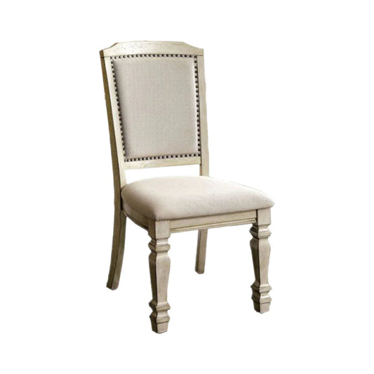 Holcroft Transitional Side Chair, Antique White, Set Of Two-BM131136