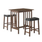 Contemporary Style 3 Piece Counter Height Set, Brown-BM158092