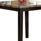 Spacious Wooden High Table Faux Marble Top Brown - BM171296