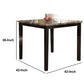 Spacious Wooden High Table Faux Marble Top Brown - BM171296