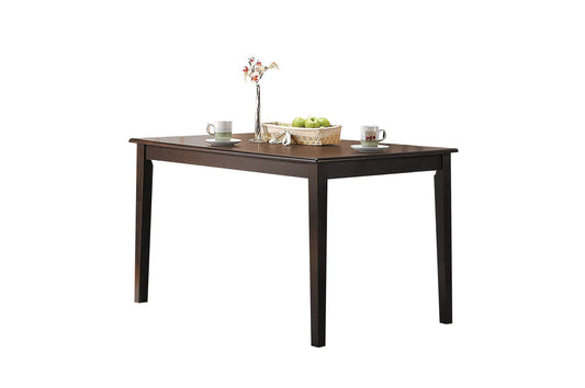 Wooden Dining Table With Tapered Legs, Espresso Brown - BM177569