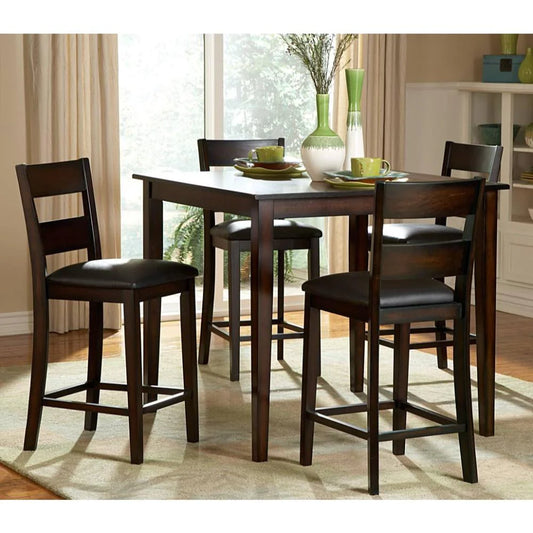 Contemporary Style 3 Piece Counter Height Set, Brown-BM158092