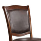 Wooden Side Chair With Leatherette Cushioned Seating, Brown, Set Of 2 - BM183612
