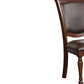 Wooden Side Chair With Leatherette Cushioned Seating, Brown, Set Of 2 - BM183612
