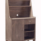 Wooden 1 Door Bakers Cabinet With 2 Top Shelves And 1 Drawer In Brown - BM204158