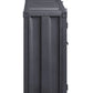 Industrial Metal Server With 2 Door Cabinet And 2 Open Shelves, Gray - BM204491