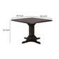 Square Wooden Dining Table With Pedestal Base And Metal Accents In Brown - BM206235