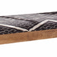 Fabric Upholstered Wooden Bench With Tapered Legs, Brown And Blue - BM206488