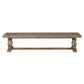 Rectangular Reclaimed Wood Bench With Trestle Base, Weathered Brown - BM210353