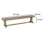 Rectangular Reclaimed Wood Bench With Trestle Base, Weathered Brown - BM210353