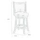 Curved Swivel Counter Stool With Leatherette Padded Seating,Brown And Black - BM218144