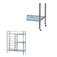 Metal Serving Cart With Wine And Stemware Rack, Silver - BM230344