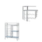 Metal Serving Cart With Wine And Stemware Rack, Silver - BM230344