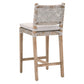 Interwined Rope Design Counter Stool With Removable Seat Cushion, Gray - BM231091