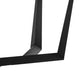Dining Table With Melamine Top And Intersected Base, Light Gray And Black - BM248308