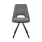 5 Piece Dining Table And Fabric Chairs, Black And Gray - BM248312